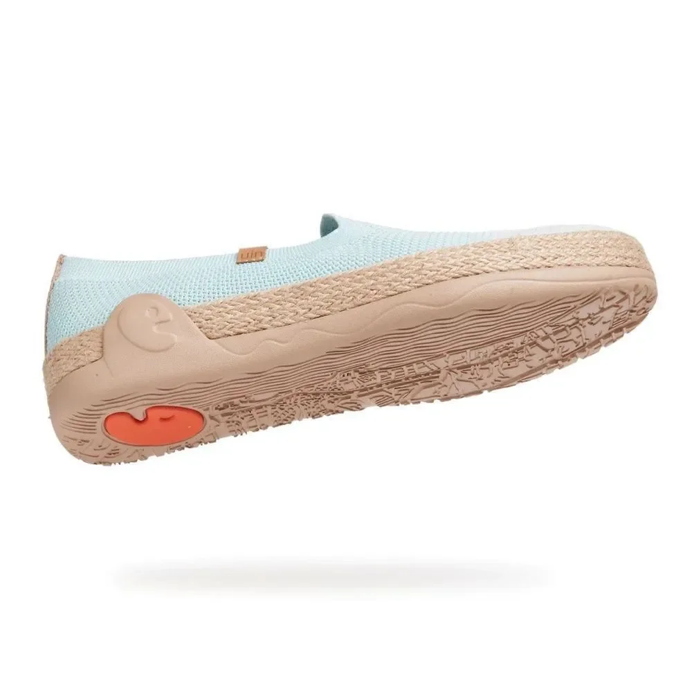 UIN Women's Espadrilles Knitted Lightweight Casual Shoes Marbella II(Azure Blue)